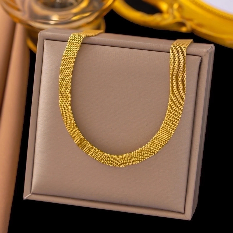 Sweet Minimalist Classic Style Geometric Heart Shape Titanium Steel Plating Bracelets Necklace