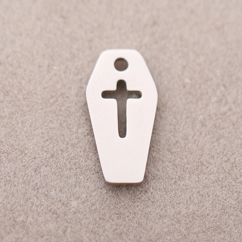 5 PCS/Package 5*21mm 304 Stainless Steel Pentagram Ghost Spider Pendant Jewelry Accessories