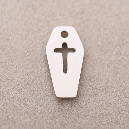 5 PCS/Package 5*21mm 304 Stainless Steel Pentagram Ghost Spider Pendant Jewelry Accessories