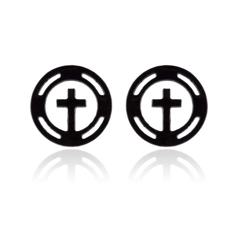 1 Pair Fashion Star Moon Tree Plating Hollow Out 304 Stainless Steel 18K Gold Plated Ear Studs