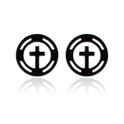 1 Pair Fashion Star Moon Tree Plating Hollow Out 304 Stainless Steel 18K Gold Plated Ear Studs