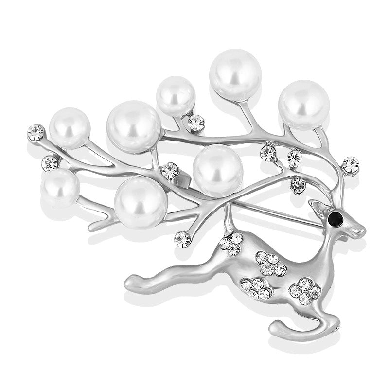 Elegant Pin Star Flower Snowflake Imitation Pearl Alloy Rhinestone Women'S Brooches