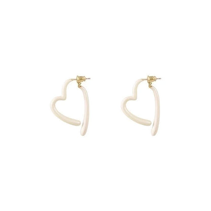 1 Pair Casual Minimalist Round Heart Shape Plating Inlay Copper Zircon Earrings