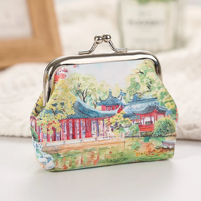 Women's Plant Pu Leather Buckle Kids Wallets