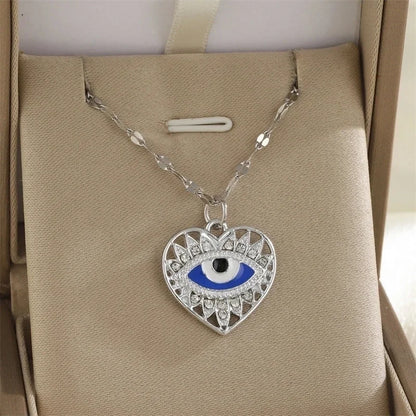 Minimalist Classic Style Cross Flower Butterfly 201 Stainless Steel Imitation Pearl Zinc Alloy Rhinestones 18K Gold Plated Enamel Diamond Pendant Necklace