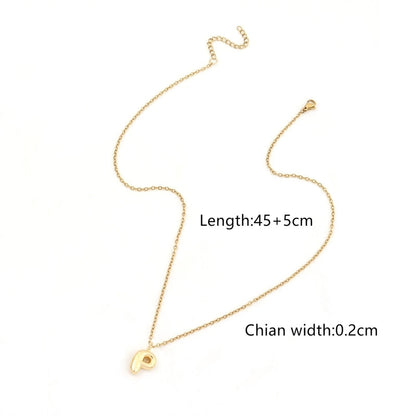 201 Stainless Steel Copper Letter Pendant Necklace
