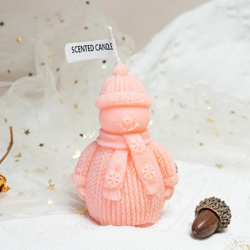 Christmas Fashion Snowman Soy Wax Daily Candle 1 Piece