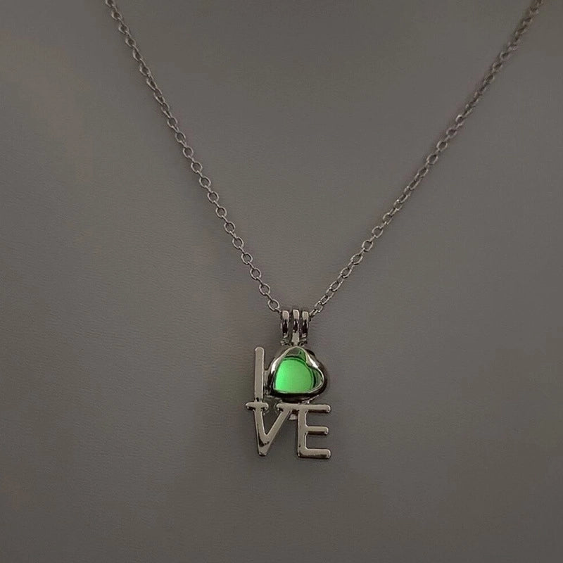 Luminous Hollow Diy Cage Christmas Tree Women's Necklace