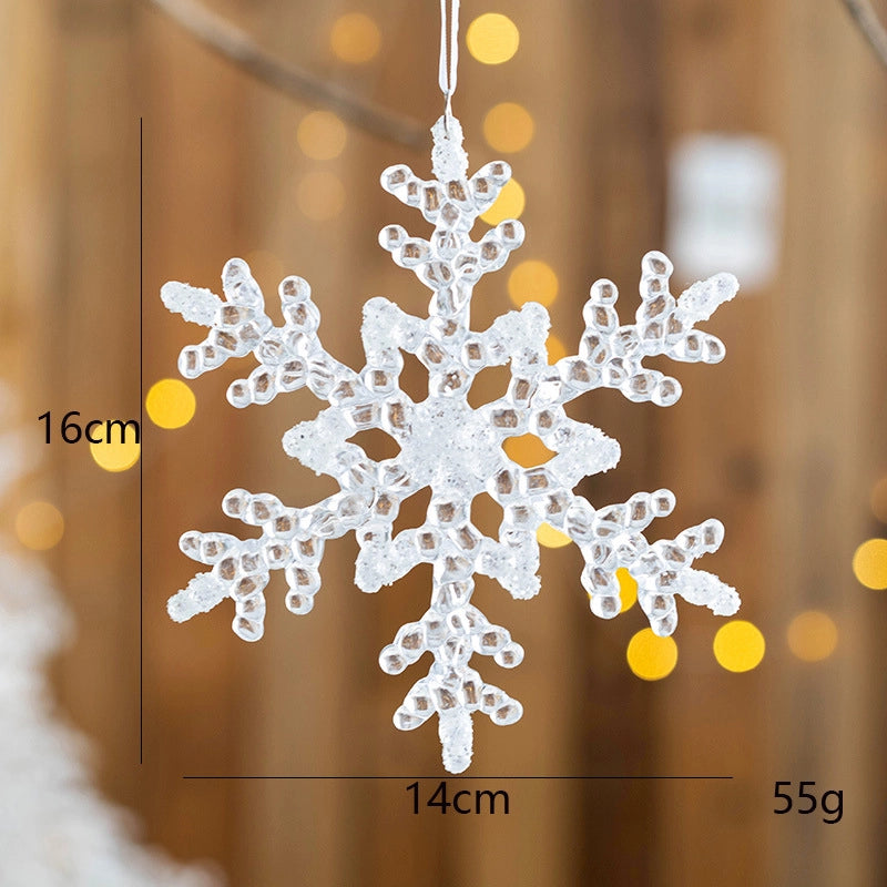 Christmas Cute Snowflake Arylic Party Hanging Ornaments