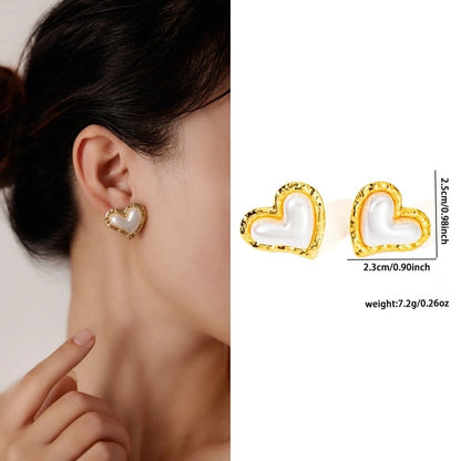 1 Pair Retro Minimalist Geometric Plating Titanium Steel Drop Earrings Ear Studs