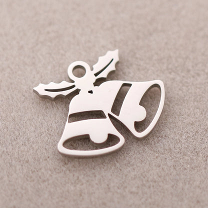 5 PCS/Package 13*16mm 14*19mm 304 Stainless Steel Christmas Tree Snowman Snowflake Pendant Jewelry Accessories