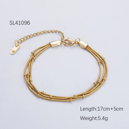 Retro Waves 304 Stainless Steel Bracelets In Bulk