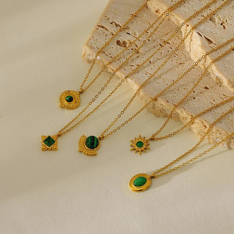 Elegant Luxurious Shiny Geometric Tree 304 Stainless Steel Necklace