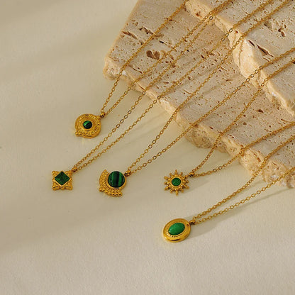 Elegant Luxurious Shiny Geometric Tree 304 Stainless Steel Necklace