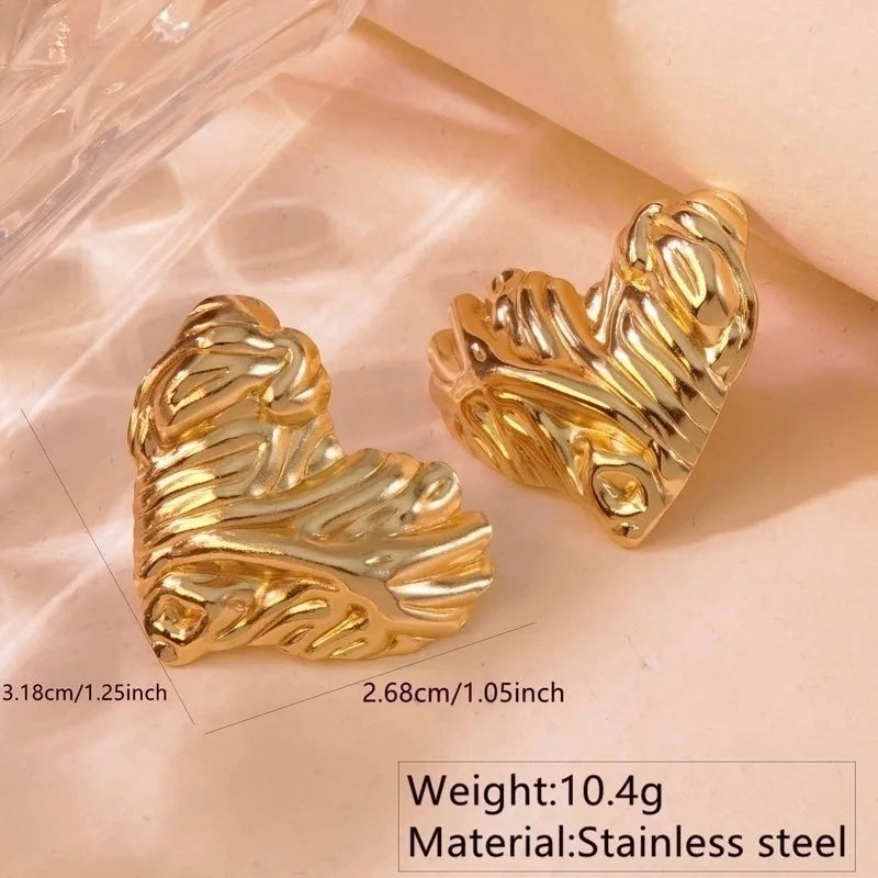 1 Pair Minimalist Commute Geometric 304 Stainless Steel Imitation Gold Ear Studs