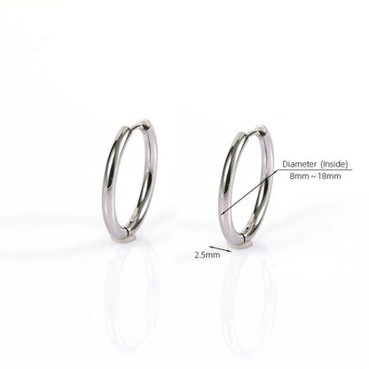 1 Pair Minimalist Classic Style Solid Color Plating 304 Stainless Steel 18K Gold Plated Earrings