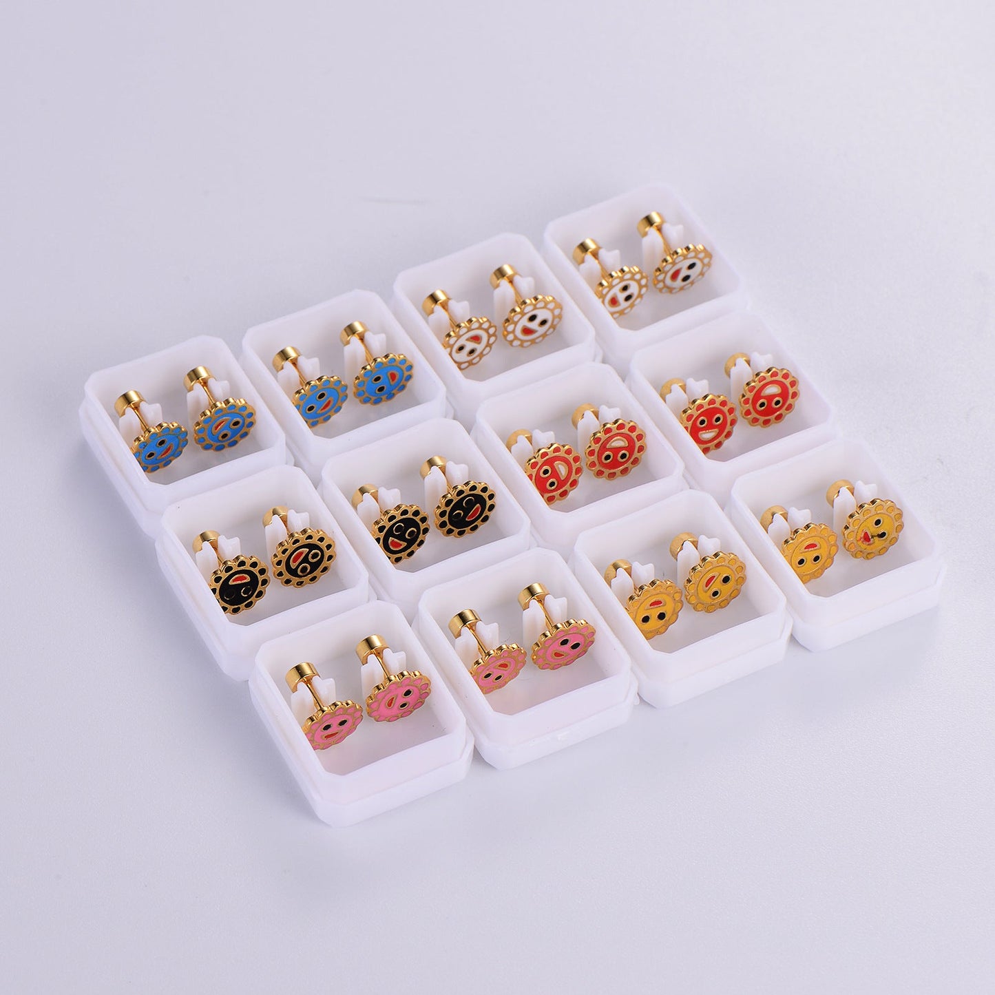 Cartoon Rainbow Stainless Steel Stud Earrings