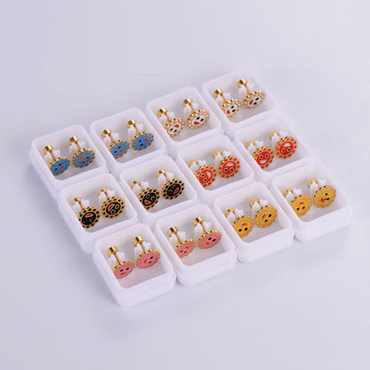 Cartoon Rainbow Stainless Steel Stud Earrings