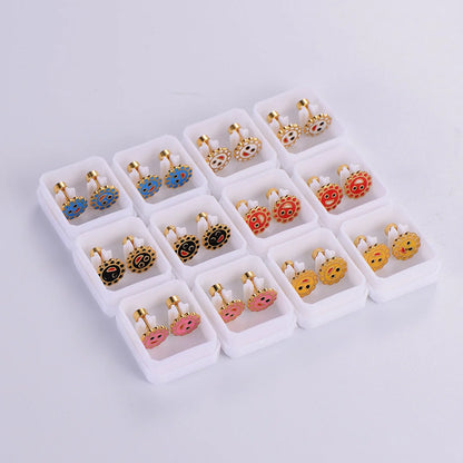Cartoon Rainbow Stainless Steel Stud Earrings