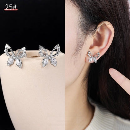 Mosquito Incense Plate Ear Clip Women's Ear Holes Exquisite Pearl Earrings Advanced Hong Kong Style Retro Niche Light Luxury Earrings