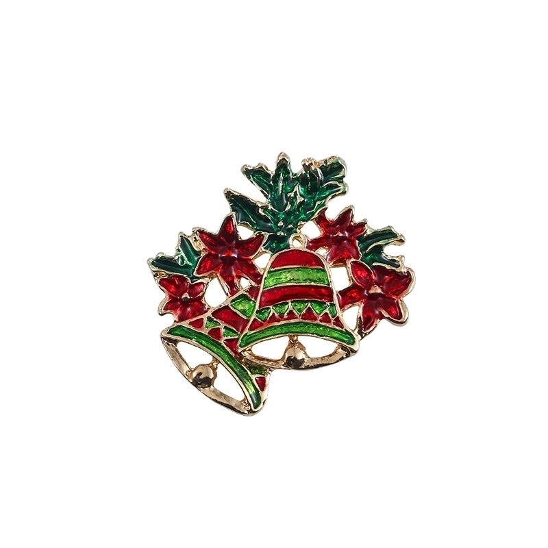 Fashion Pin Christmas Tree Alloy Plating Rhinestones Women'S Brooches