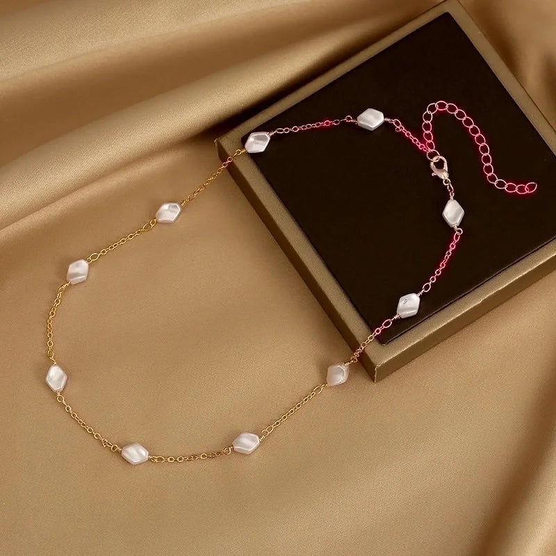 2 Pieces Fashion Devil\'s Eye Butterfly Beaded Copper Gold Plated Necklace In Bulk