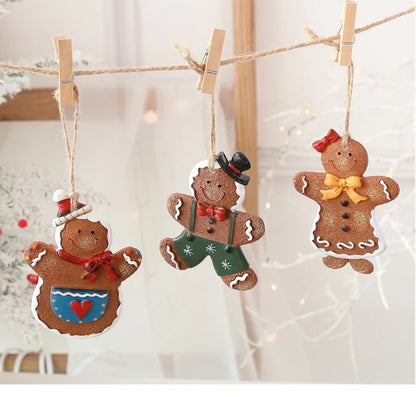 Christmas Christmas Gingerbread Resin Party Hanging Ornaments