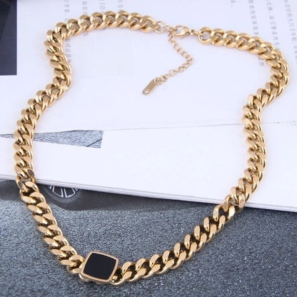 Sweet Minimalist Devil's Eye Titanium Steel Plating Pendant Necklace