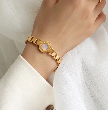 Fashion Geometric Titanium Steel Shell Bracelets