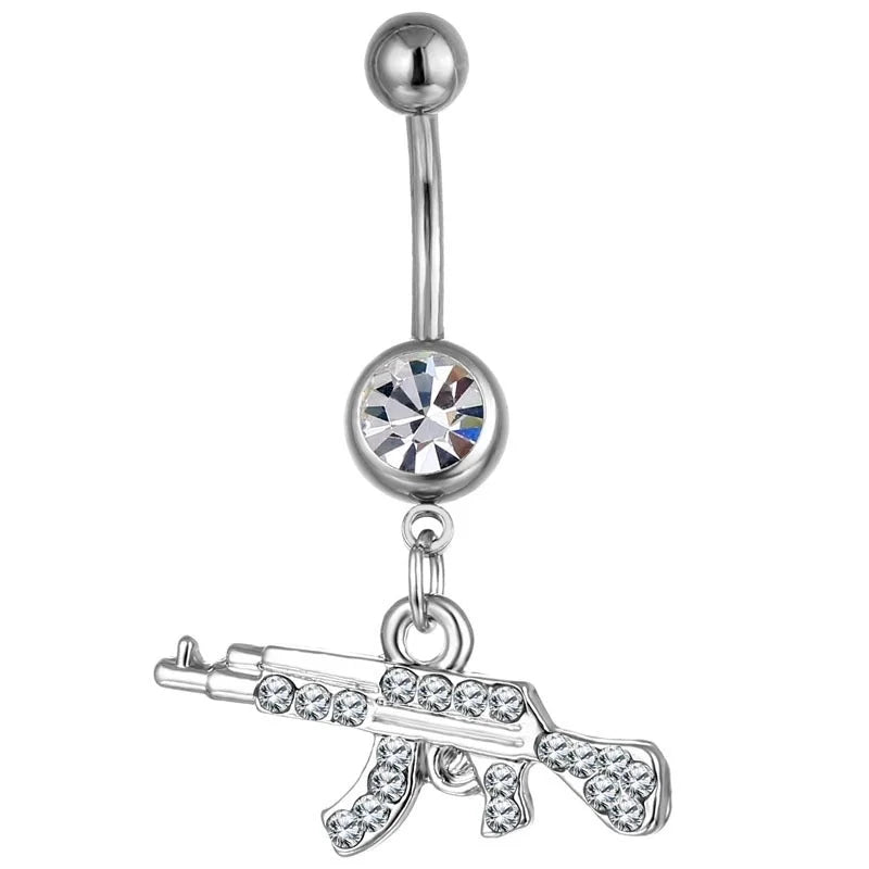 Belly Rings Fashion Geometric Rhinestone