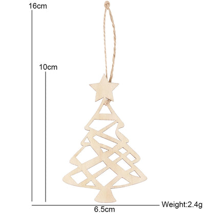Christmas Minimalist Geometric Wood Party Hanging Ornaments