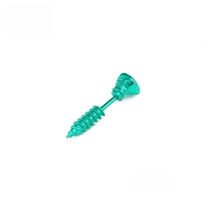Fashion Punk Style Titanium Steel Screw Stud Earrings