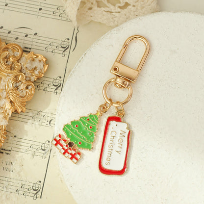 Christmas Gift Keychain Pendant Practical Car Key Christmas Tree Ornament Phone Chain
