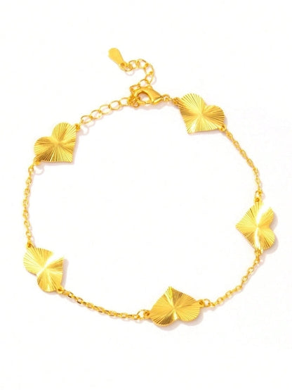 Copper Cable Chain Round Heart Shape Gourd Bracelets