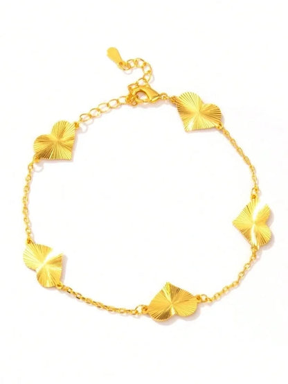 Copper Cable Chain Round Heart Shape Gourd Bracelets