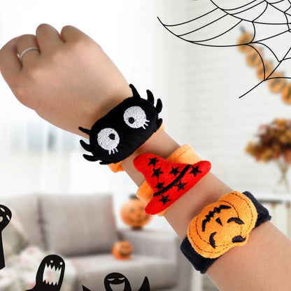 Halloween Casual Minimalist Pumpkin Spider PVC Flannel Holiday Party Wristband