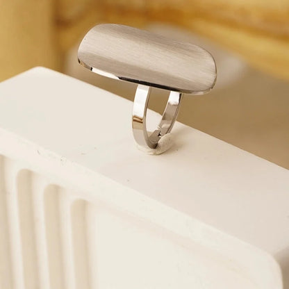 304 Stainless Steel 18K Gold Plated Retro Plating Geometric Rings