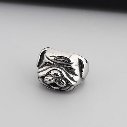 Punk Star Skull Titanium Steel Plating Halloween Men's Rings