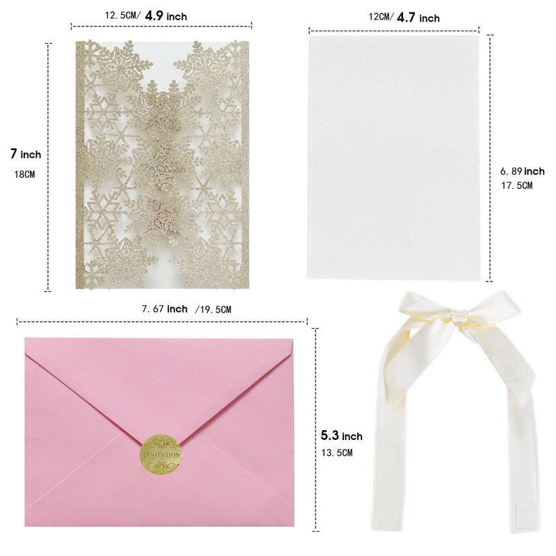 Christmas Casual Snowflake Party Invitations