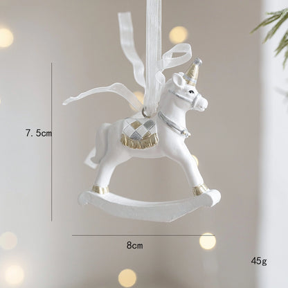 Christmas Elegant Minimalist Heart Shape Resin Holiday Banquet Travel Hanging Ornaments Decorations Hanging Ornaments