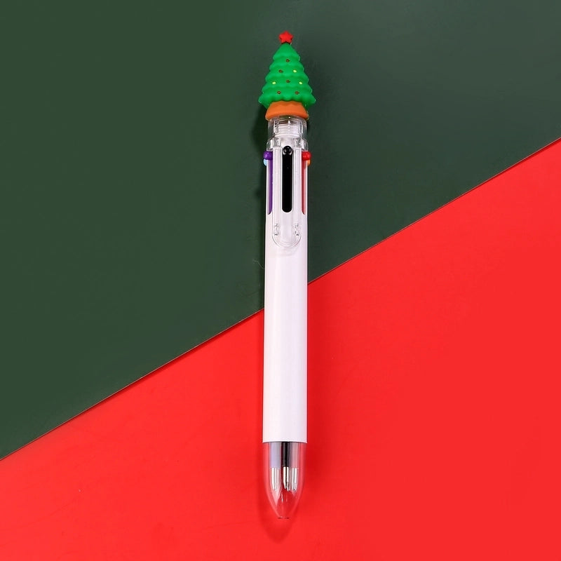 1 Piece Christmas Tree Santa Claus Learning Christmas Plastic Silica Gel Cute Ballpoint Pen