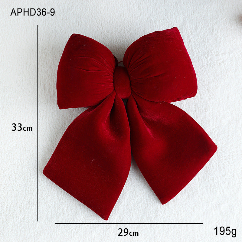 Christmas Bow Red Christmas Pendant Velvet Wedding Decoration Christmas Tree Ornament