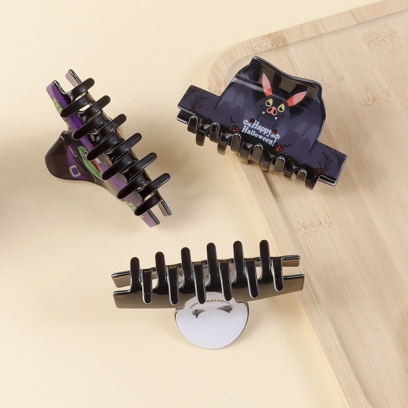 Halloween Funny Women's Pumpkin Cat Skull PVC Hair Claws