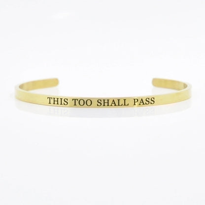 Minimalist Letter Stainless Steel Bangle