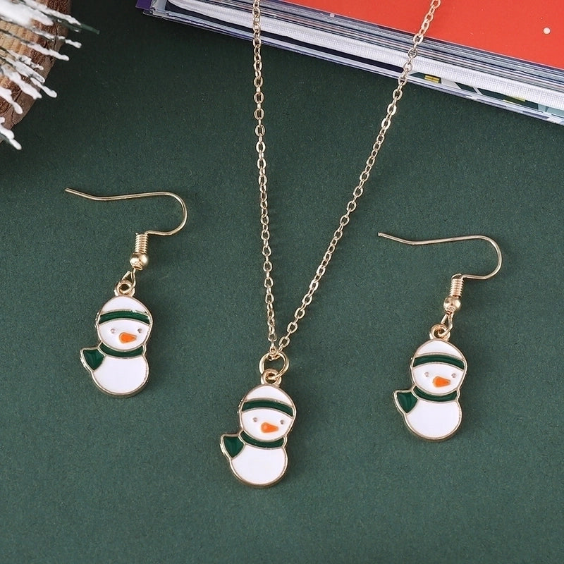 Cute Christmas Tree Santa Claus Christmas Socks Alloy Earrings Necklace