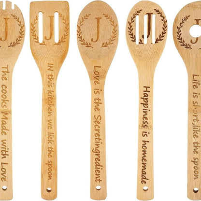 Minimalist Animal Letter Bamboo Shovel Kit 5 Pieces Set