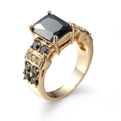Fashion Geometric Copper Plating Zircon Rings 1 Piece