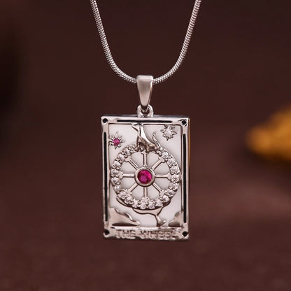 Vintage Style Minimalist Sun Moon Titanium Steel Copper Plating Pendant Necklace