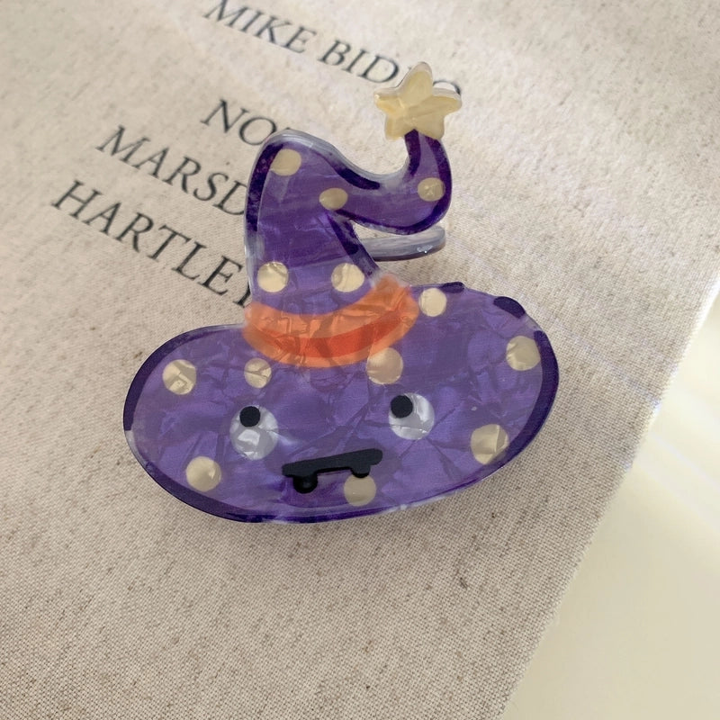 Women's Funny Halloween Pattern Pumpkin Arylic Hair Claws