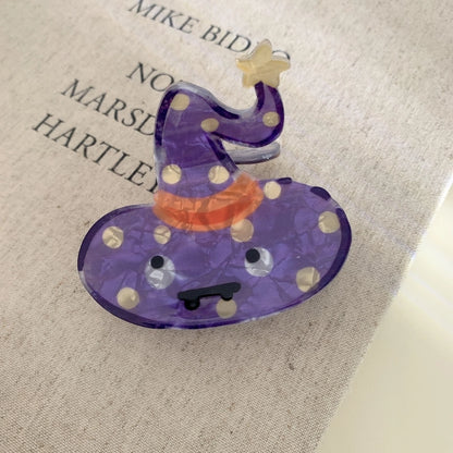 Women's Funny Halloween Pattern Pumpkin Arylic Hair Claws